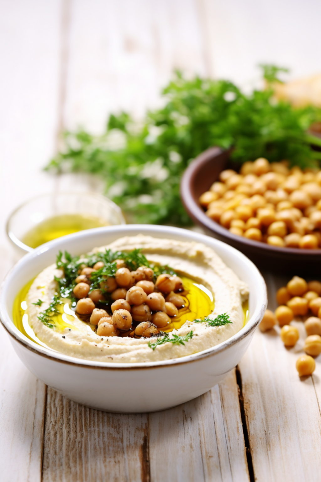 Israeli Hummus With Spiced Chickpeas And Olive Oil Cooking Mediterranean