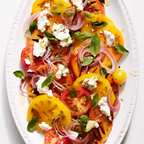 Corsican Tomato and Nectarine Salad with Basil_001