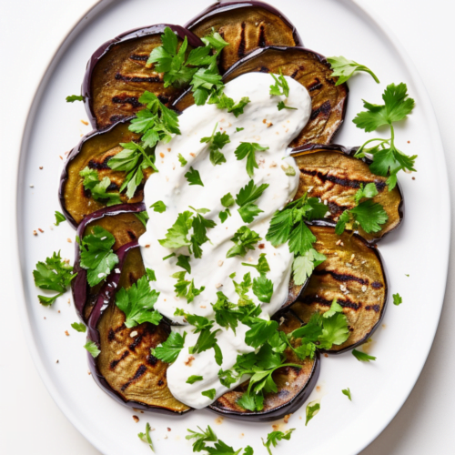 Egyptian Roasted Eggplant with Garlic and Herbs (Salata Zabadi)_001