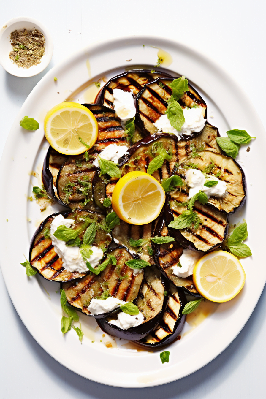 Sicilian Grilled Eggplant With Fresh Basil And Balsamic Glaze Cooking