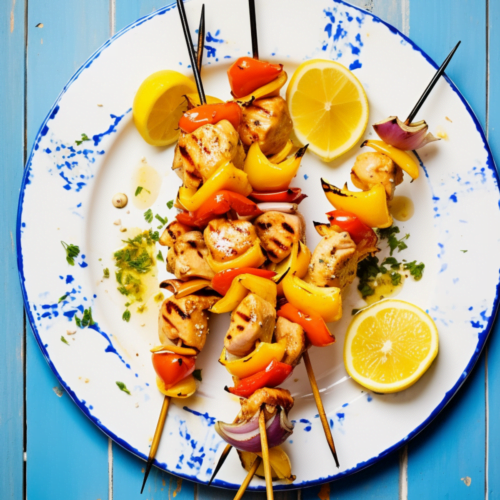 Andalusian Chicken Skewers with Saffron and Lemon_001