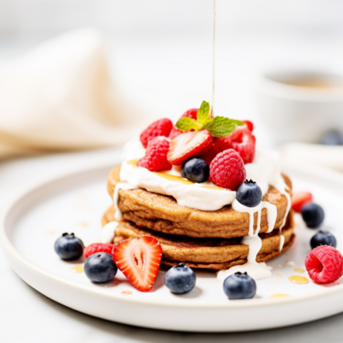 Buckwheat Pancakes with Yogurt and Fresh Berries_001