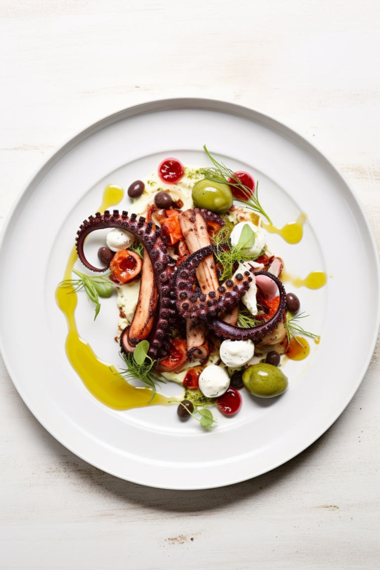 Charred Octopus with Fava Bean Purée and Chorizo Vinaigrette - Cooking ...