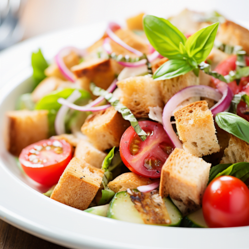 Florentine Panzanella Salad with Tomatoes and Basil_001