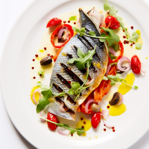 Grilled Mackerel with Basque Piperade_001