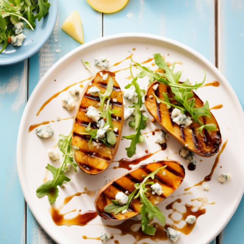 Grilled Pear and Arugula Salad with Blue Cheese and Walnuts_001