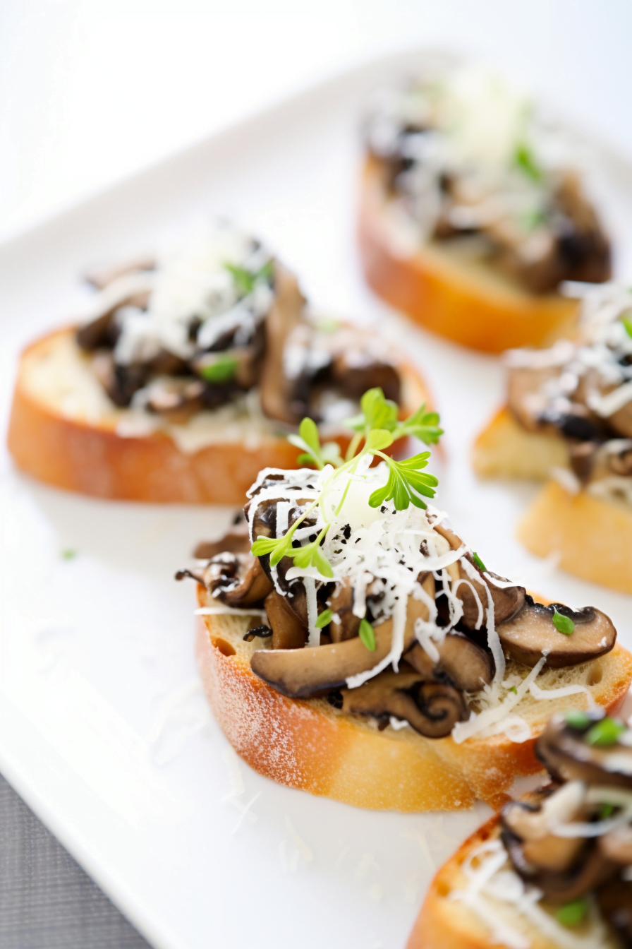 Italian Bruschetta with Wild Mushrooms and Truffle - Cooking Mediterranean