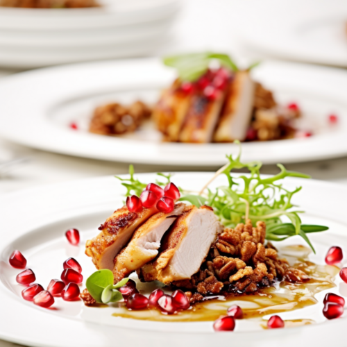 Pomegranate Glazed Chicken with a Walnut Crunch_001