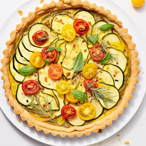 Provencal Vegetable Quiche with Whole Wheat Crust_001