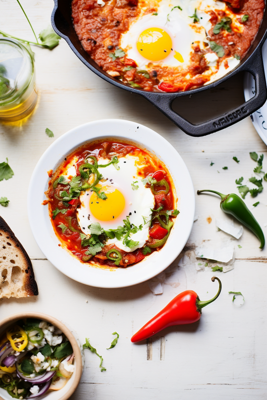 Shakshuka With Bell Peppers And Cumin Cooking Mediterranean