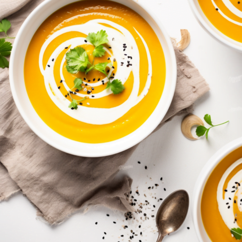 Butternut Squash Soup with Ginger and Coconut Milk_001