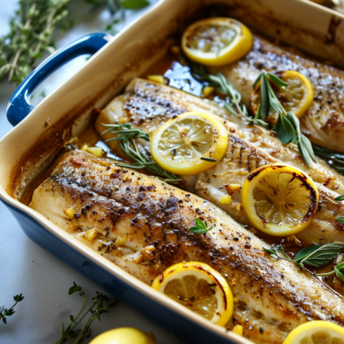 Mediterranean Herb and Lemon Baked Branzino_001