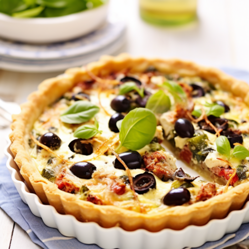 Mediterranean Quiche with Kalamata Olives and Sun-dried Tomatoes_001