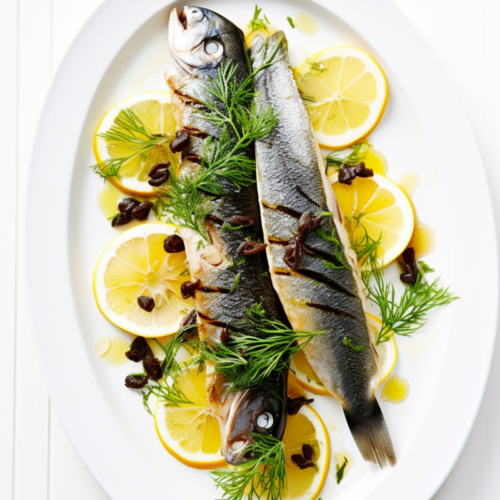 Mediterranean Sea Bass with Lemon and Dill (Levrek Izgara) - Cooking ...