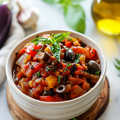 Piedmontese Eggplant and Pepper Caponata_001