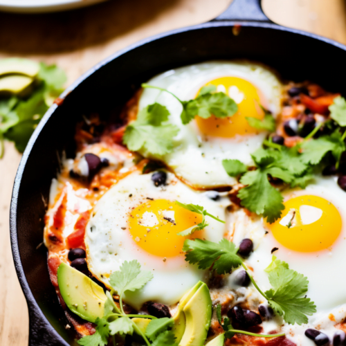 Smoky Chipotle Shakshuka with Black Beans and Avocado_001